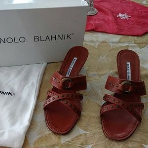 MANOLO BLAHNIK Size 10.5 Sandals **NEW**
